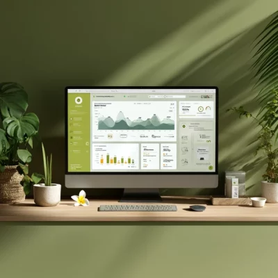 Site web avec dashboard moderne.