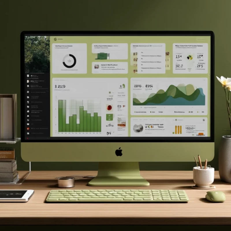 Site web présentant un tableau de bord évolué.